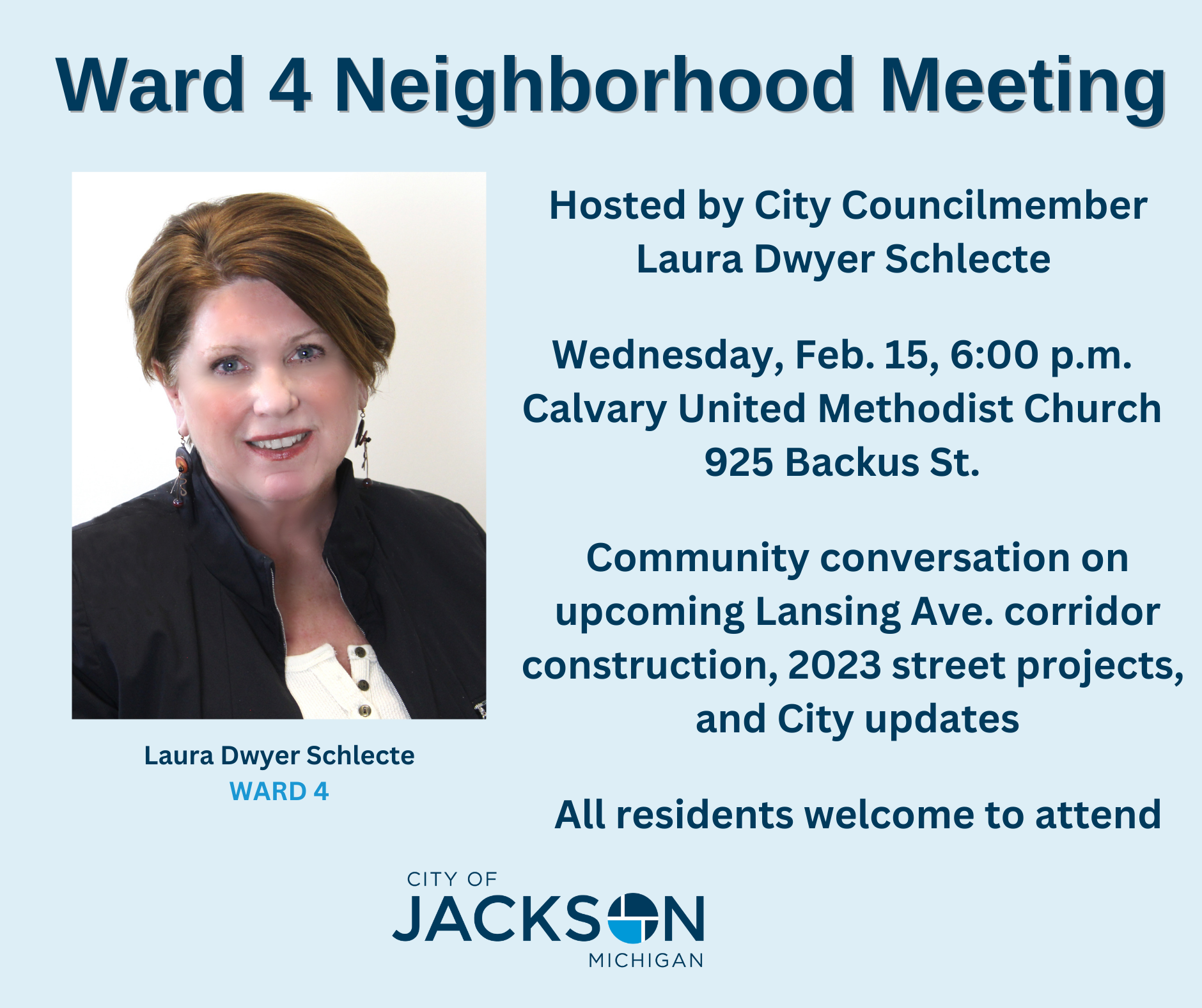 Ward 4 neighborhood meeting graphic
