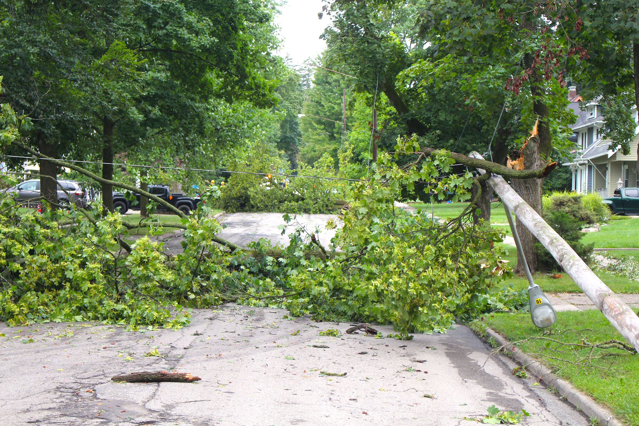 Blocked street in Jackson Aug. 25, 2023