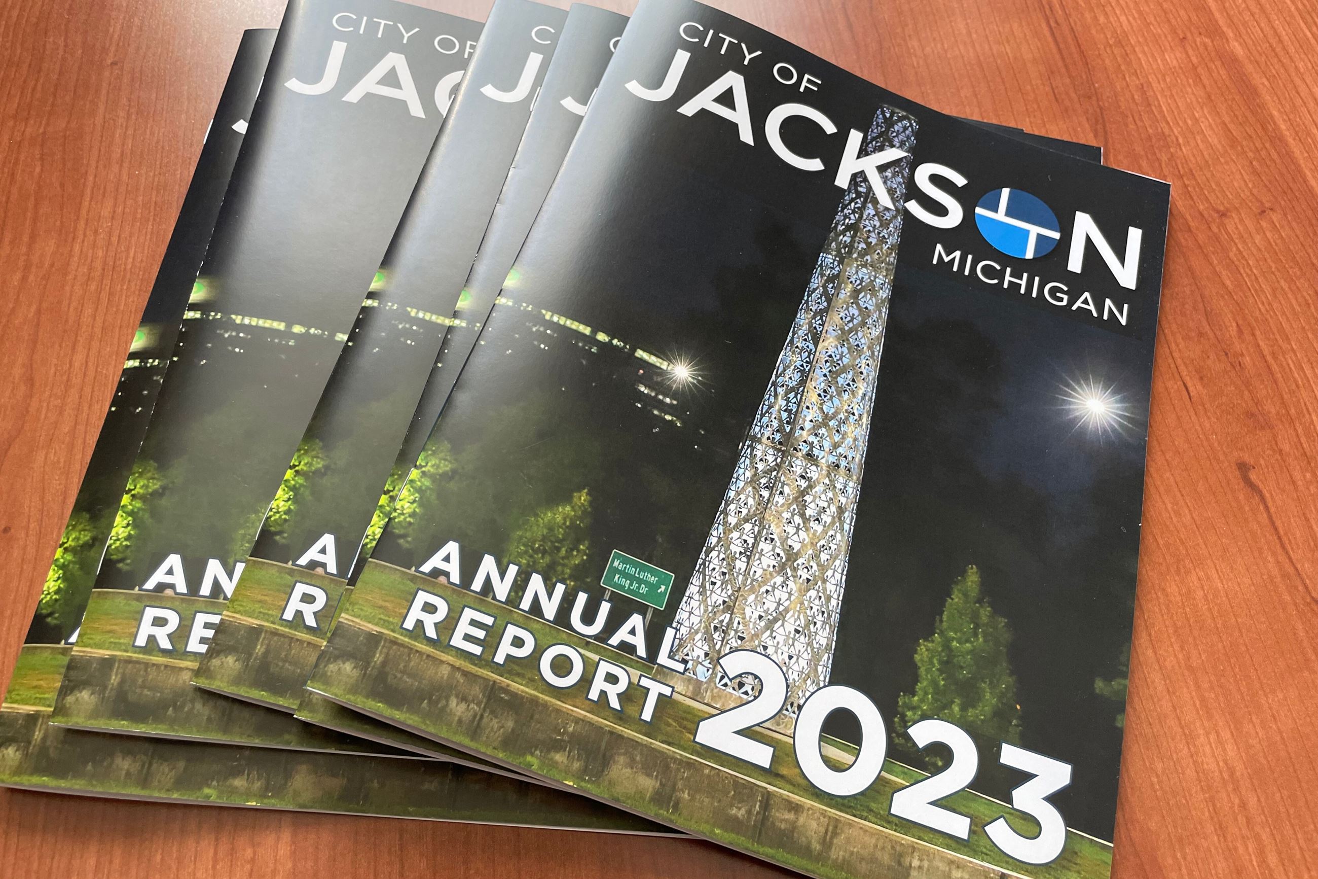 A stack of reports on a table 