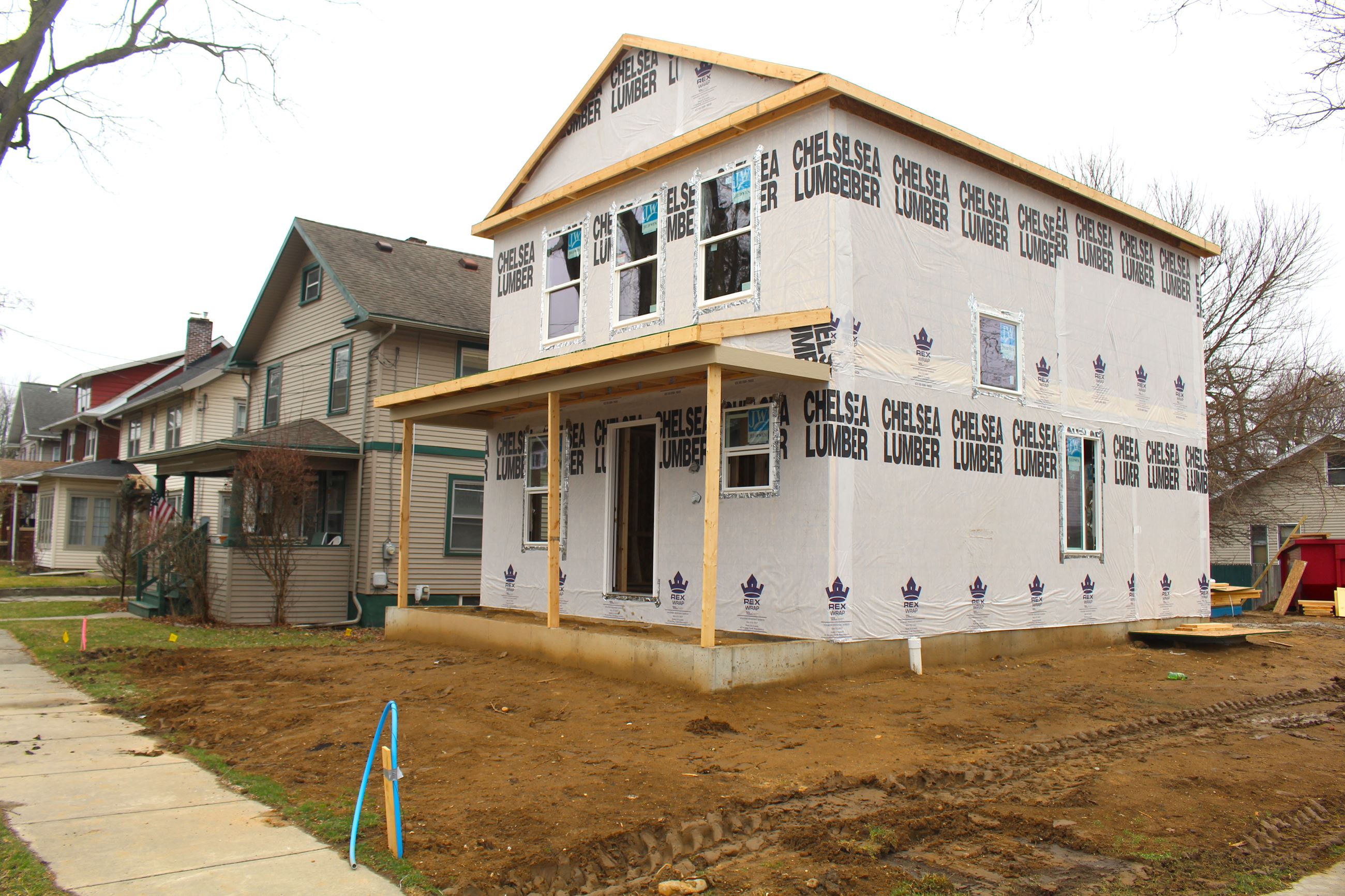 House under construction on McBride Street