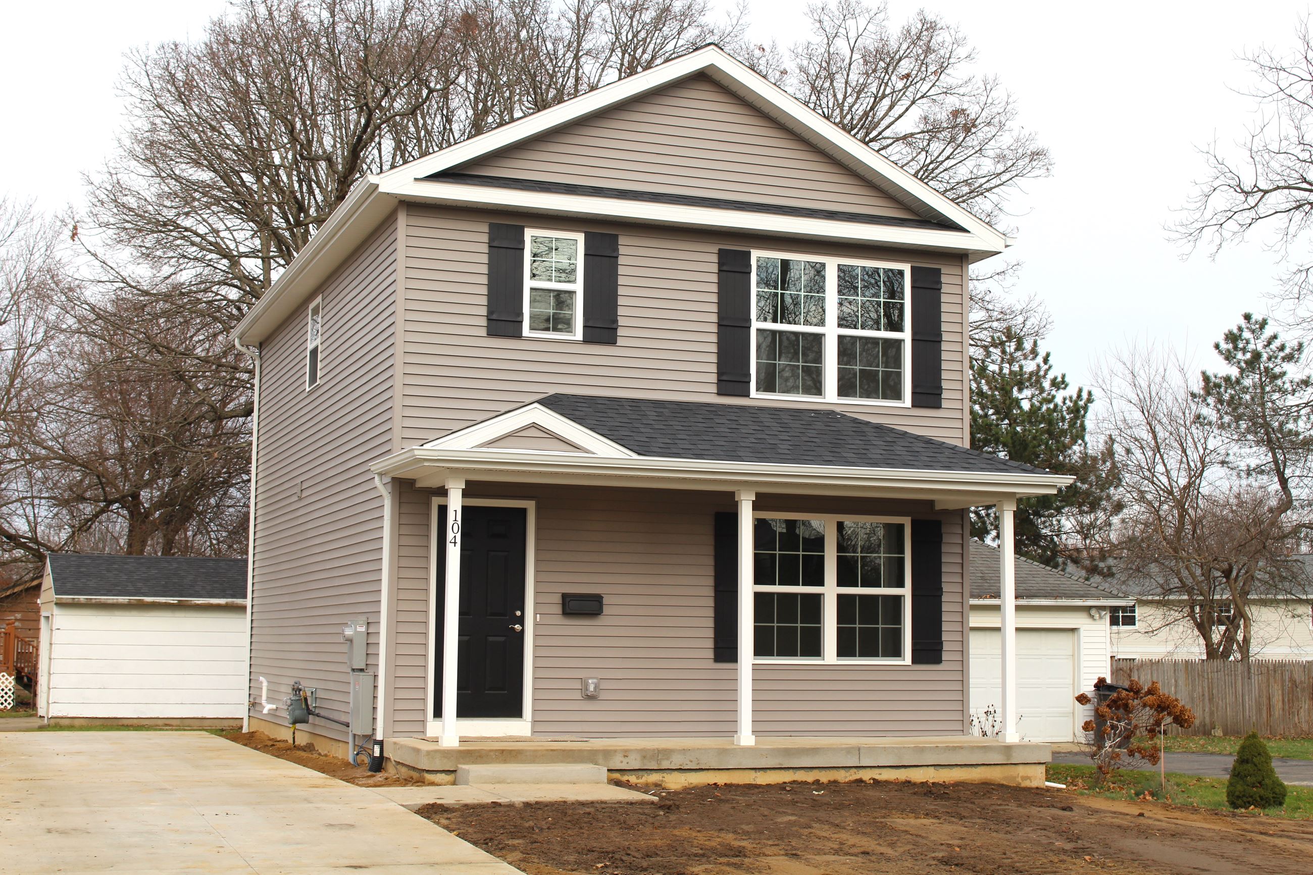 Completed home on E. Monroe Street, Paragon house