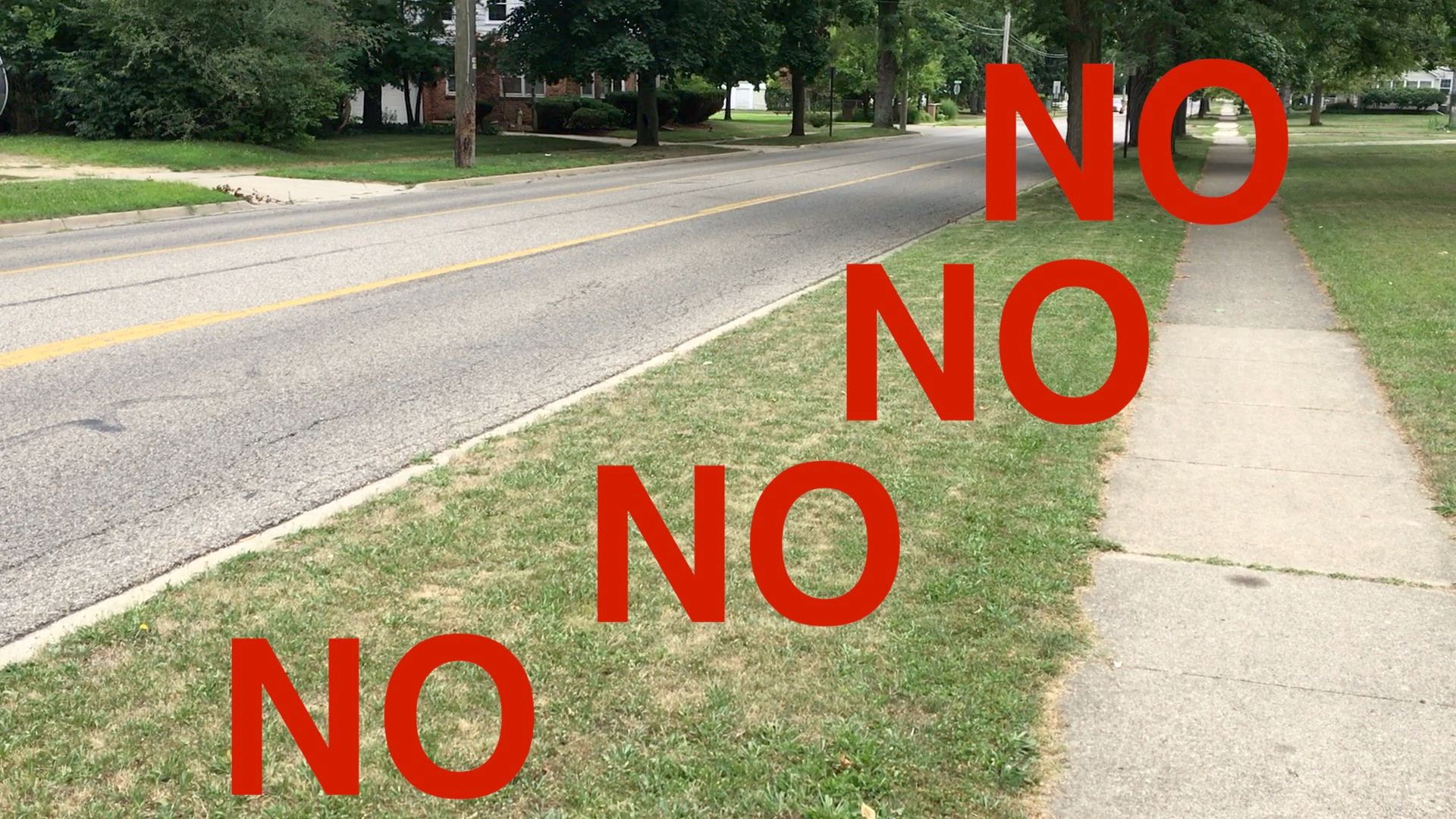 Where to not place election signs 