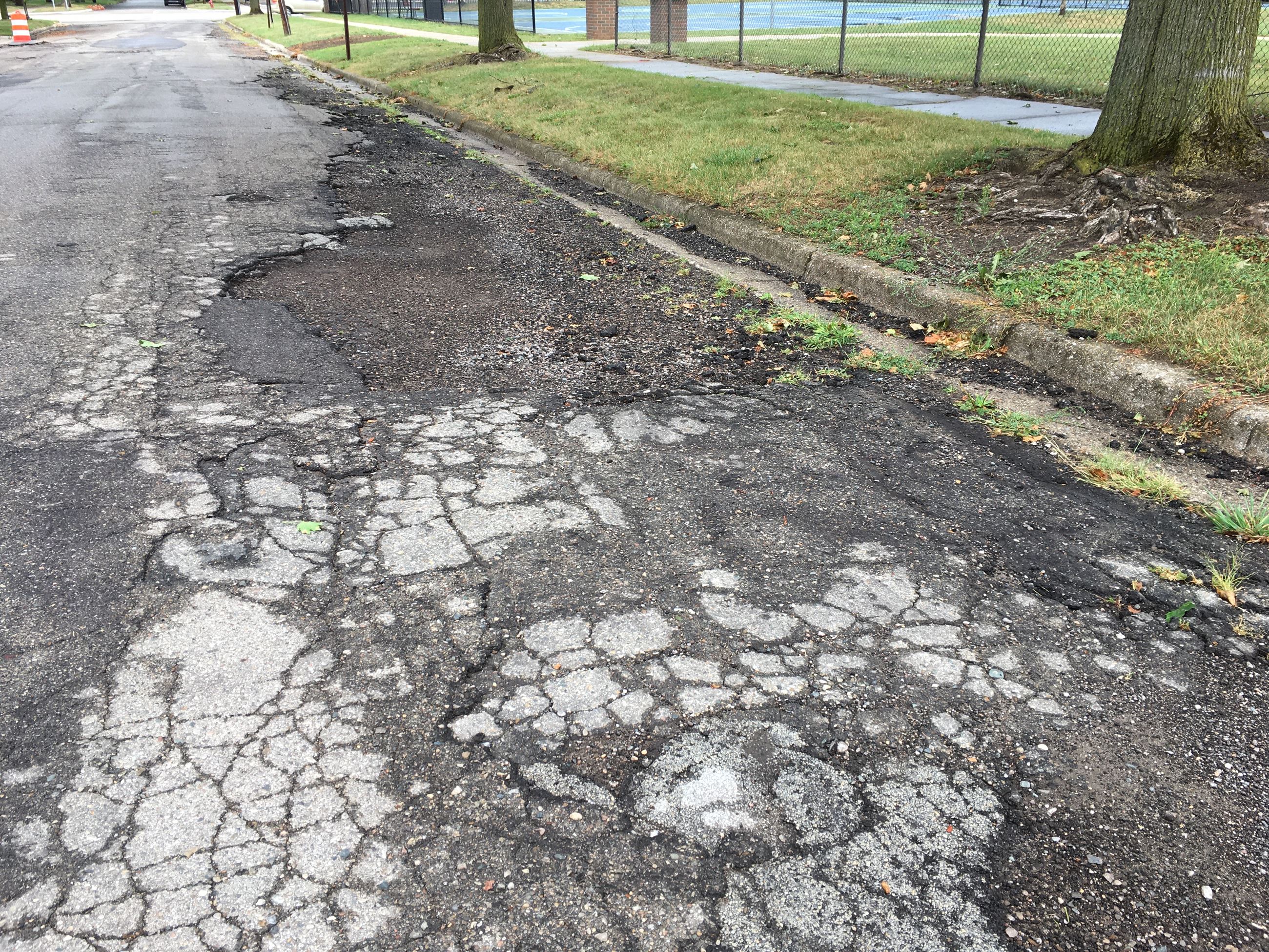 Pavement on Durand St. 