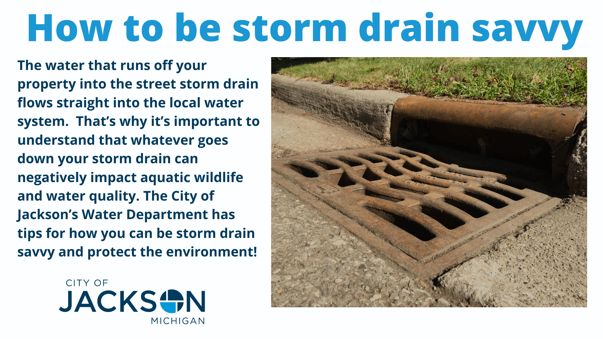 How to be storm drain savvy