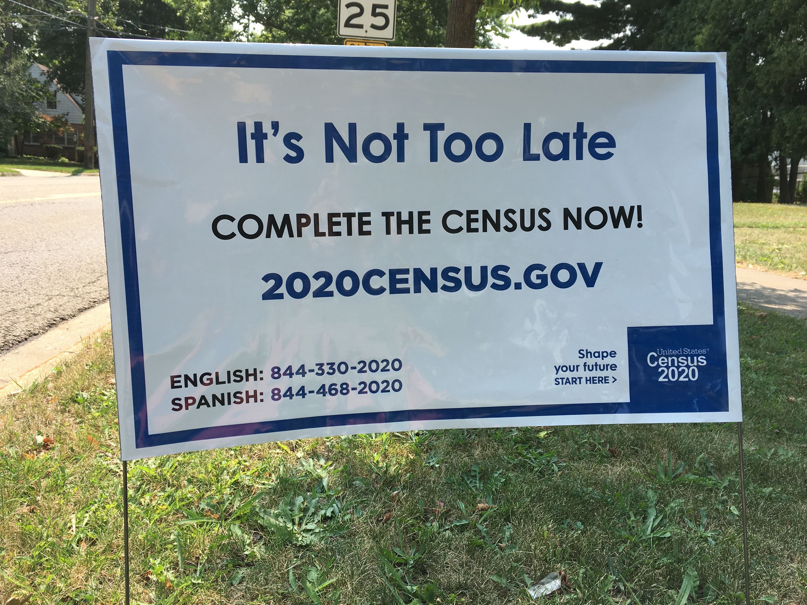 Census sign