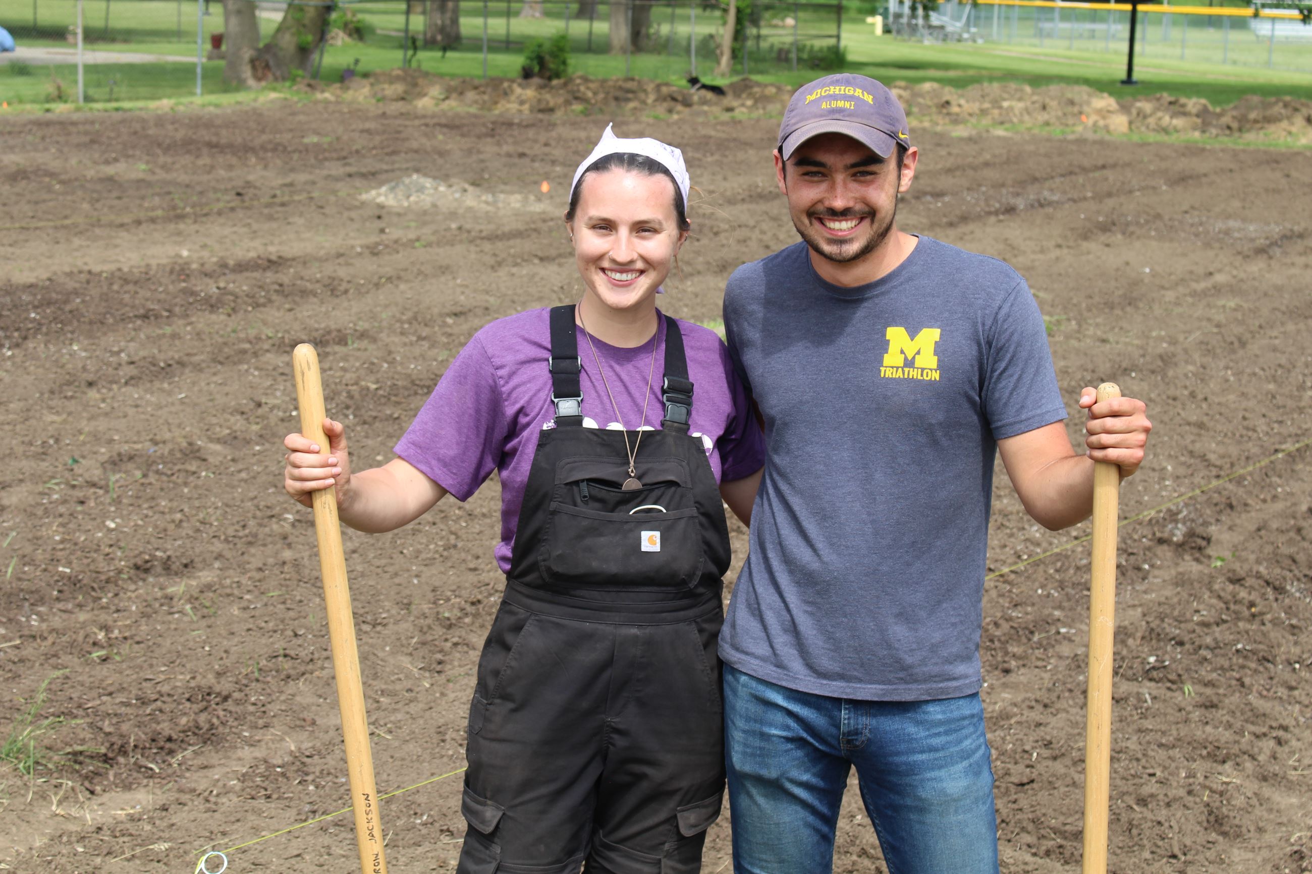 Payge Lindow and Jacob Inosencio from Grow Jackson 