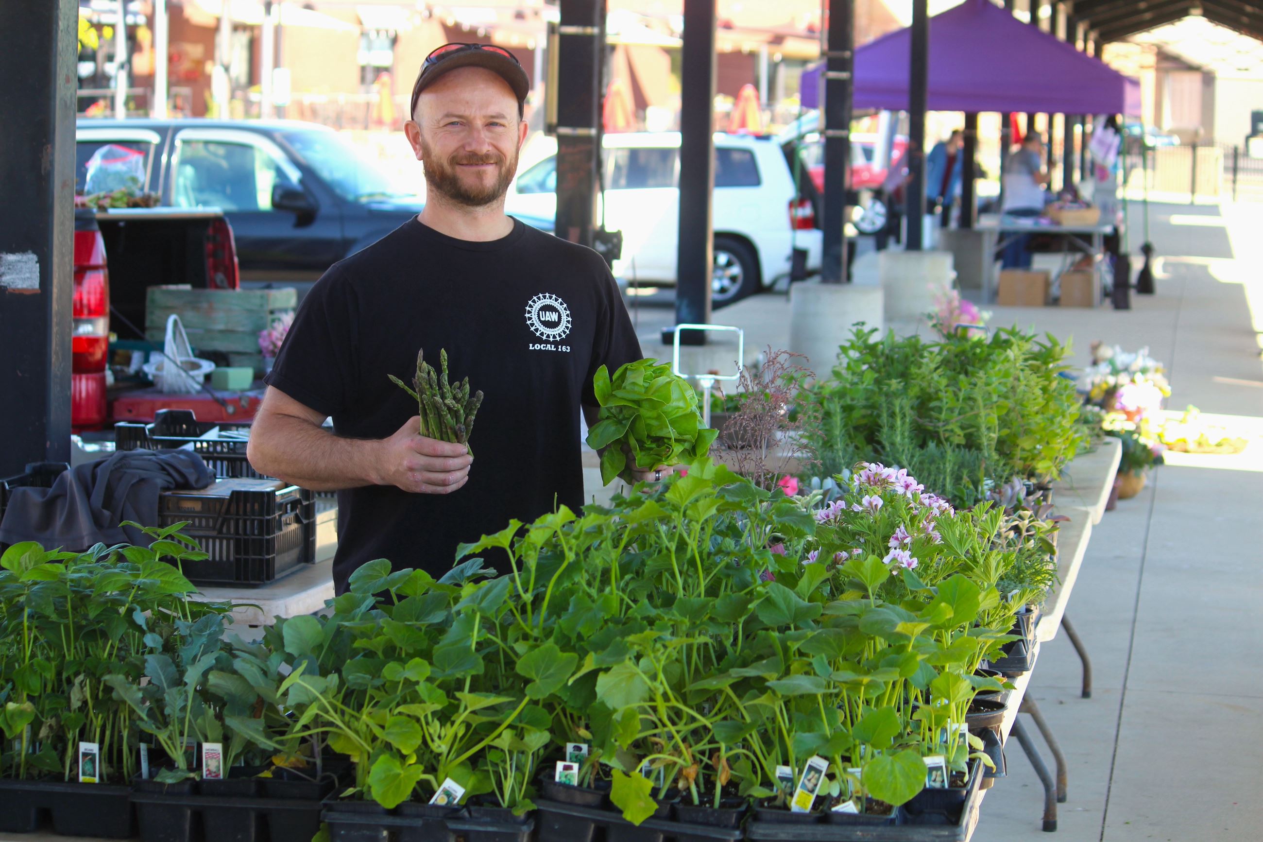 Ben Marks at Farmers Market 
