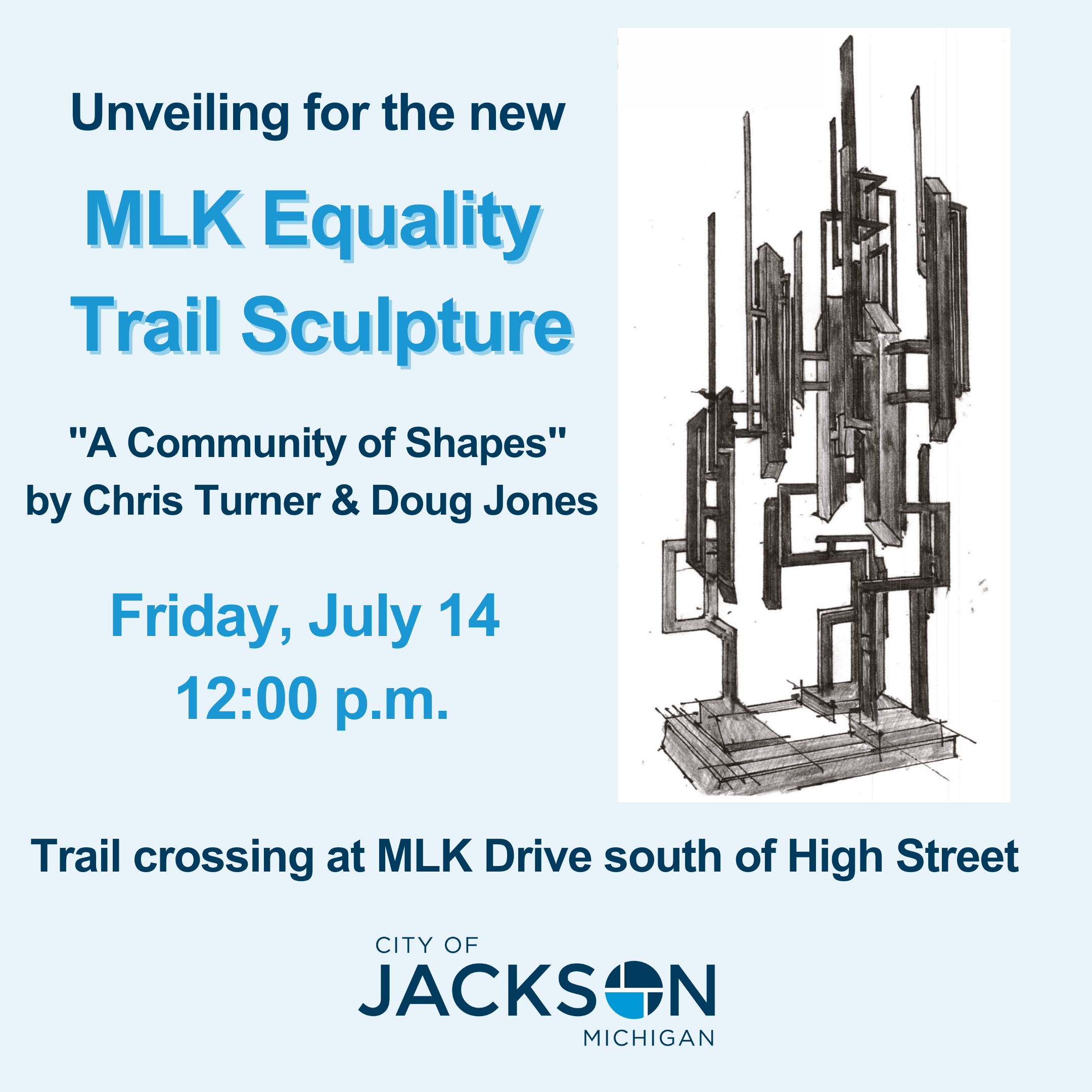 Sculpture unveiling invite