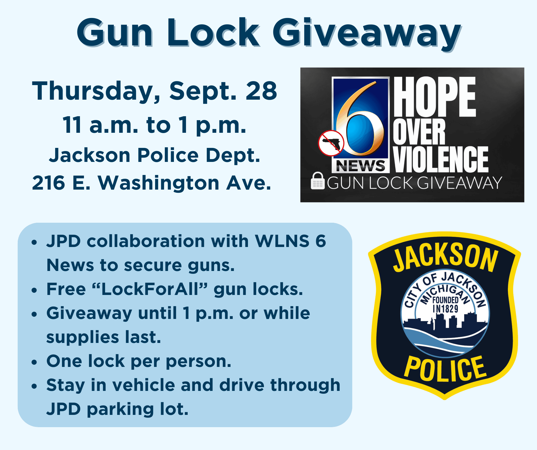 Gun Lock Giveaway graphic