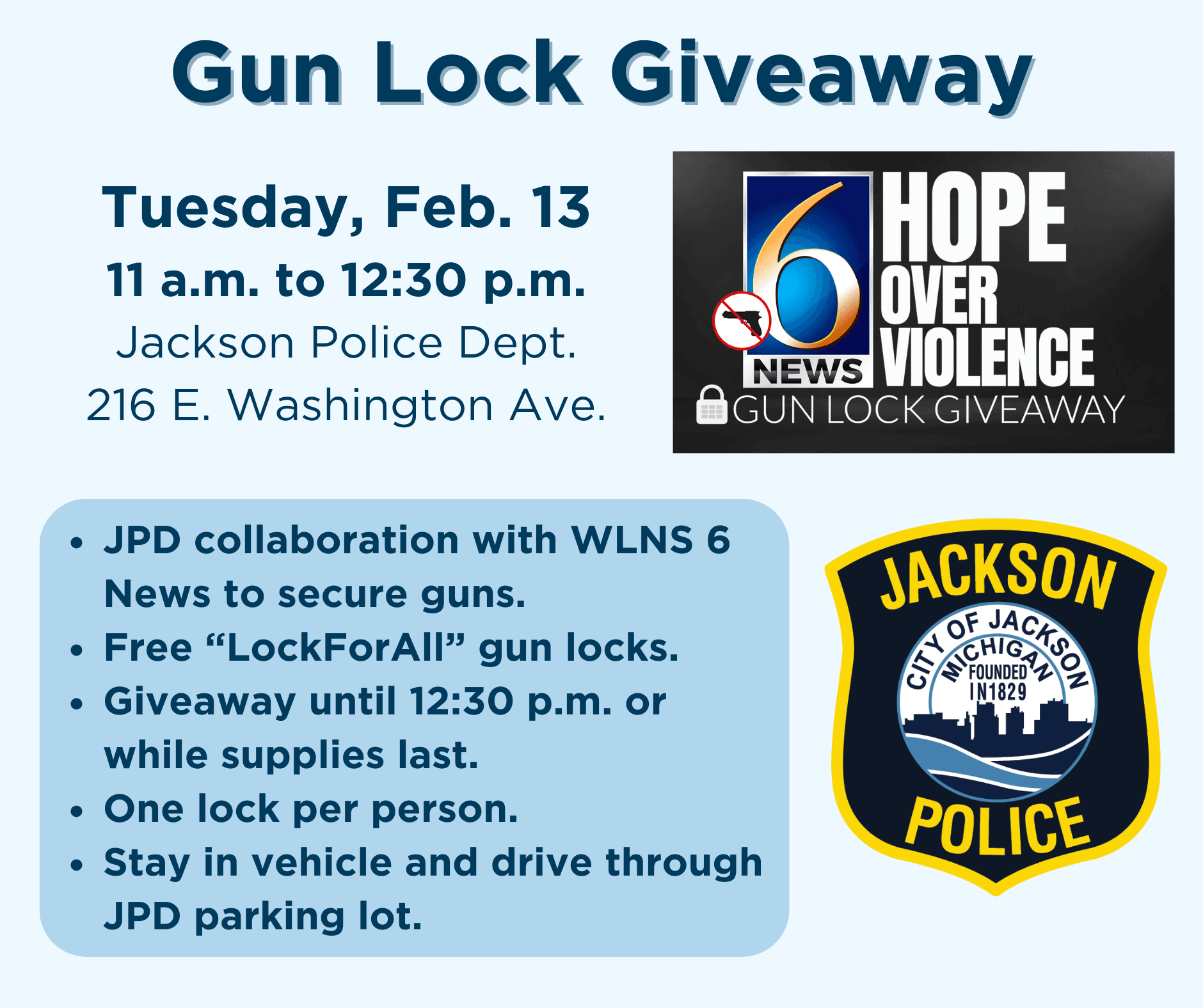 Gun Lock Giveaway graphic
