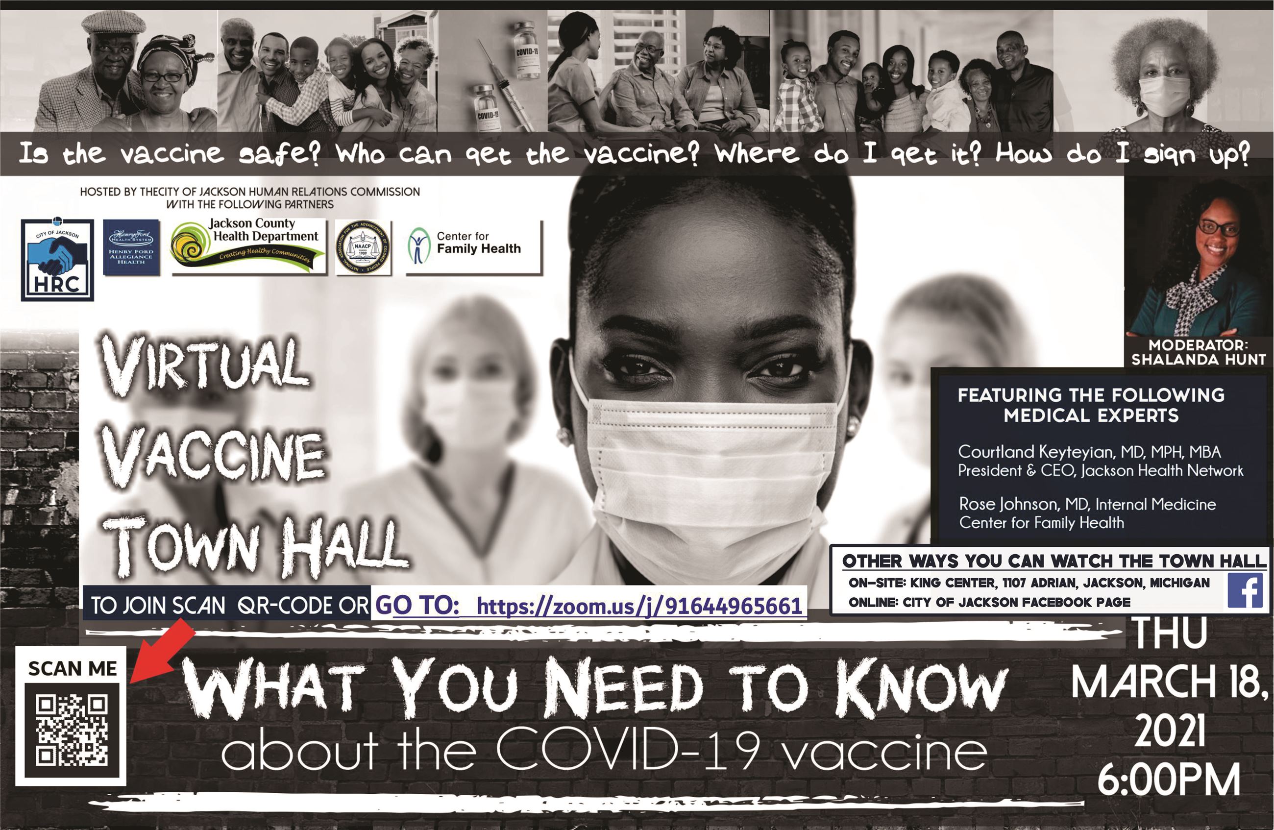 Jackson Vaccine Town Hall graphic