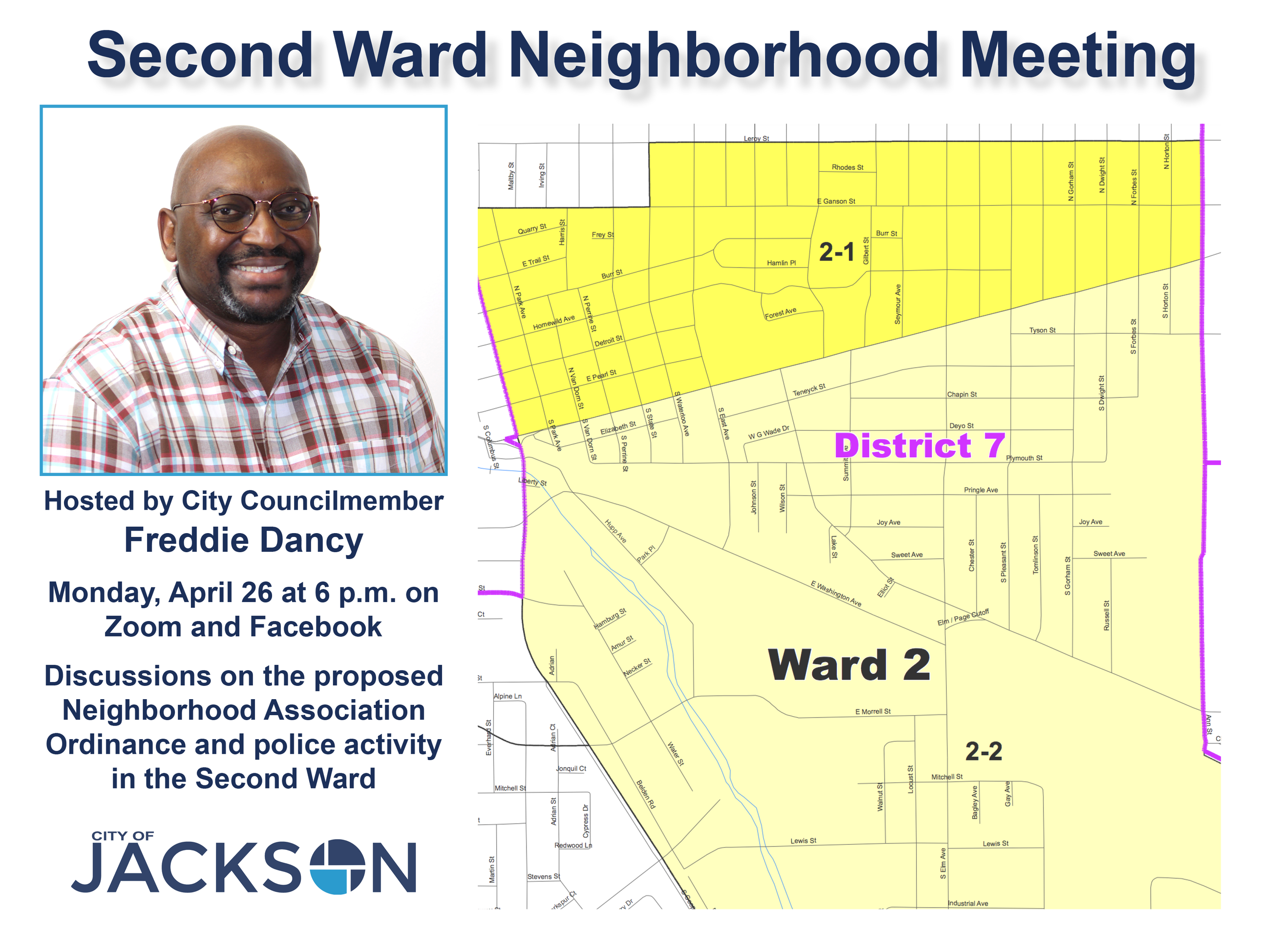 Ward 2 Neighborhood Meeting Promo Graphic
