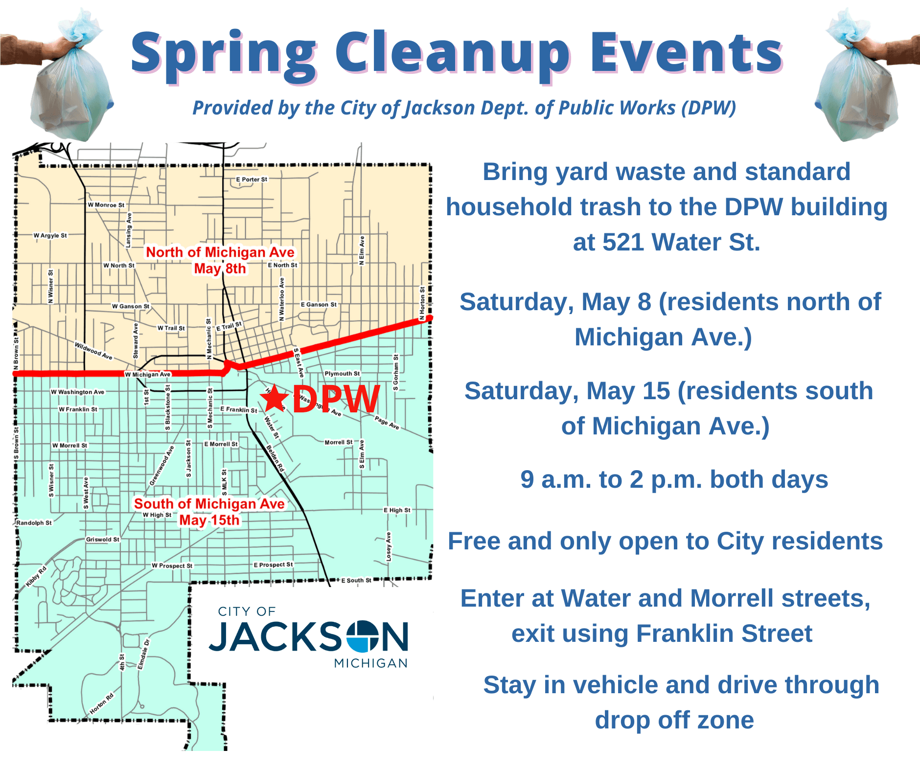 Jackson Spring Cleanup Events graphic