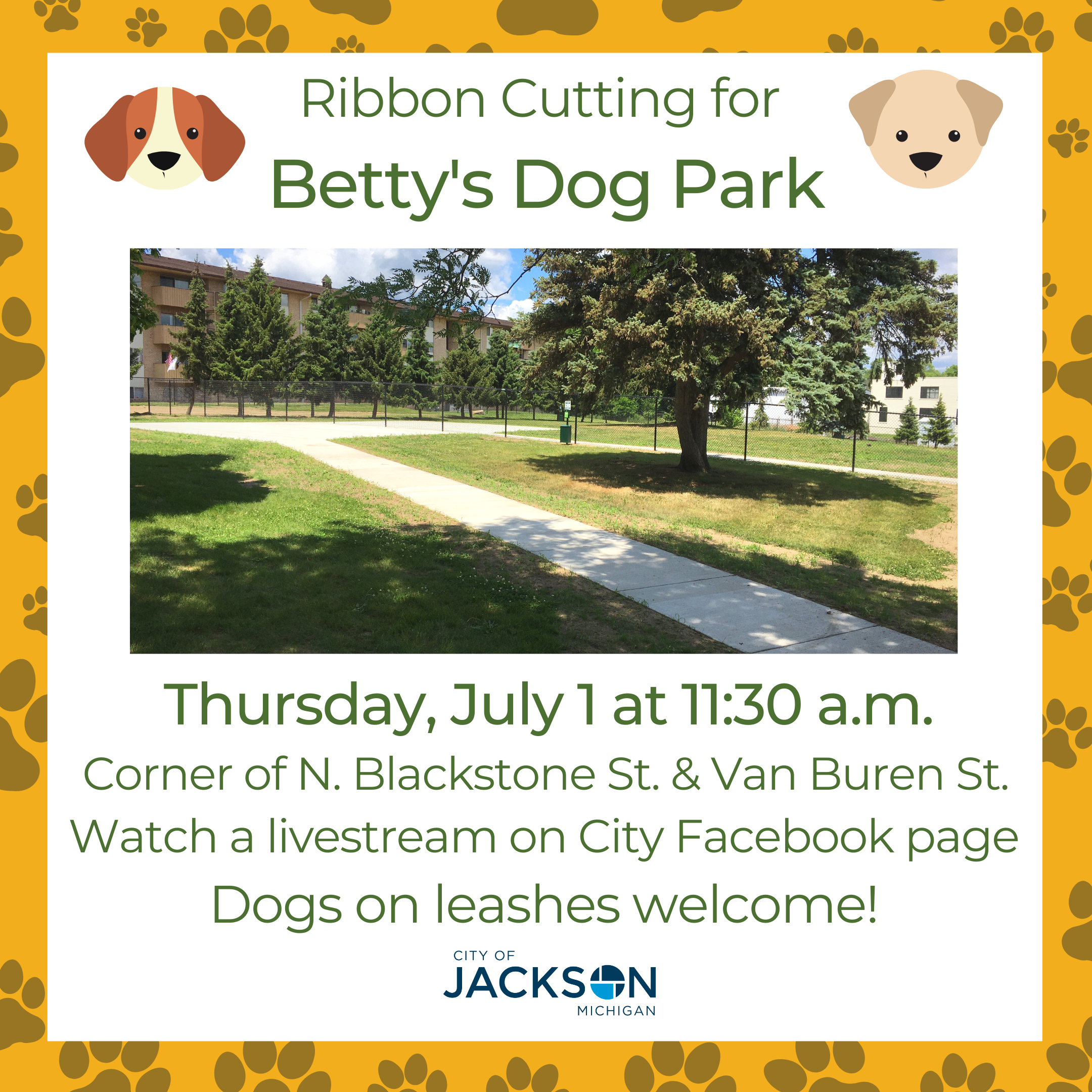 Bettys Dog Park Ribbon Cutting Invitation