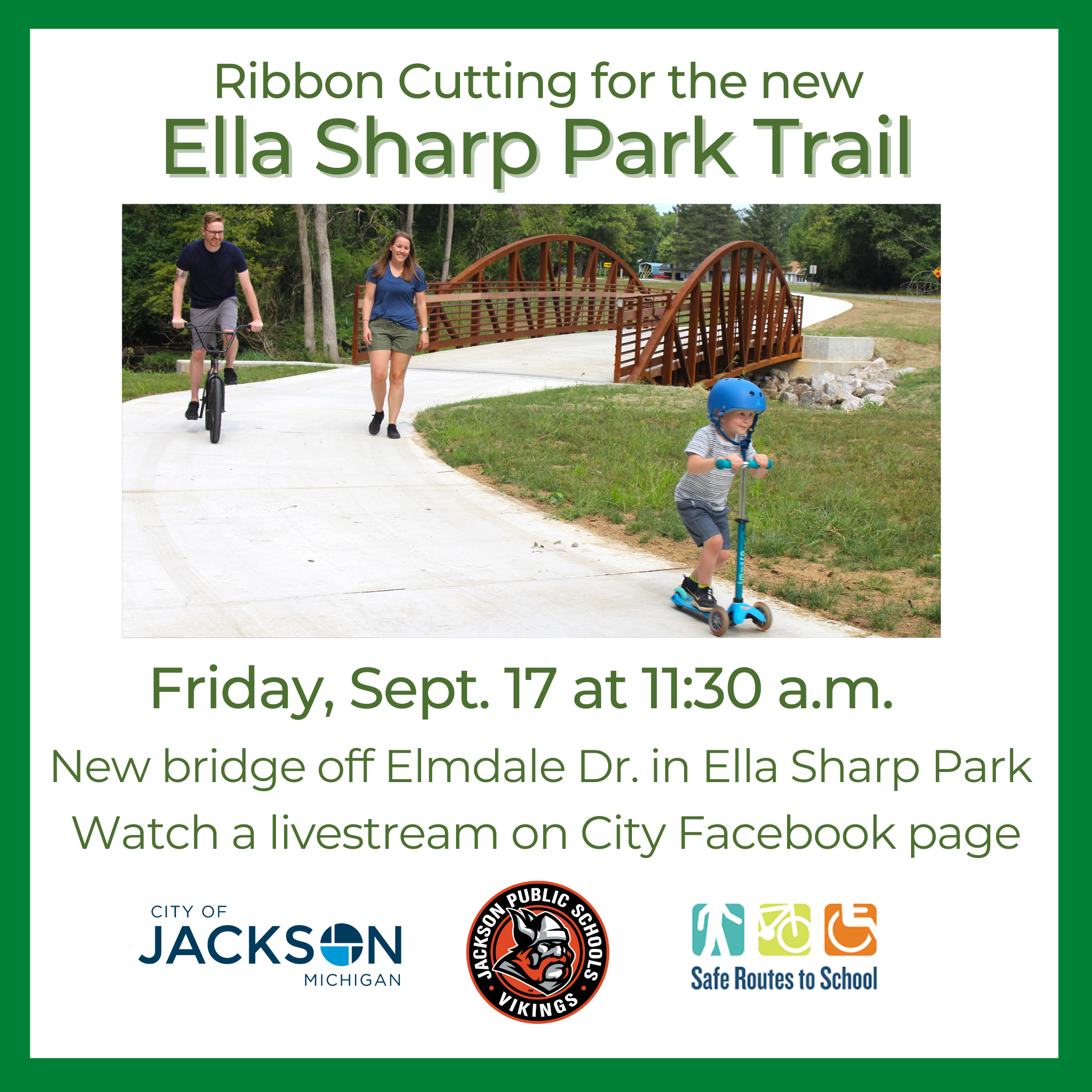 Ella Sharp Park Trail Ribbon Cutting Invite