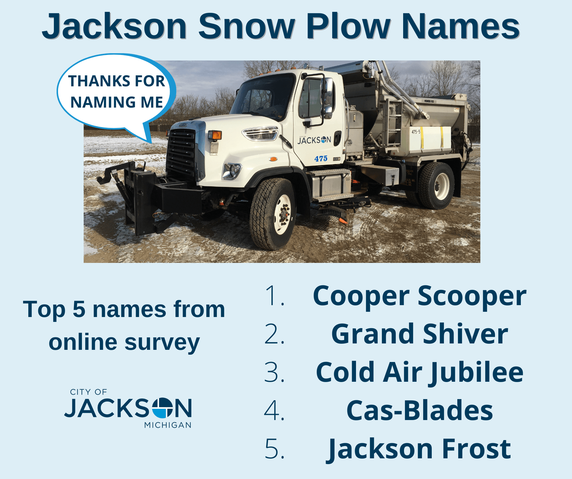 Jackson snow plow names